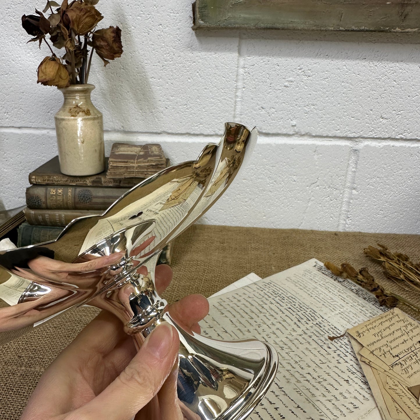 Silver Plated Cake Plate - The Blind Mole