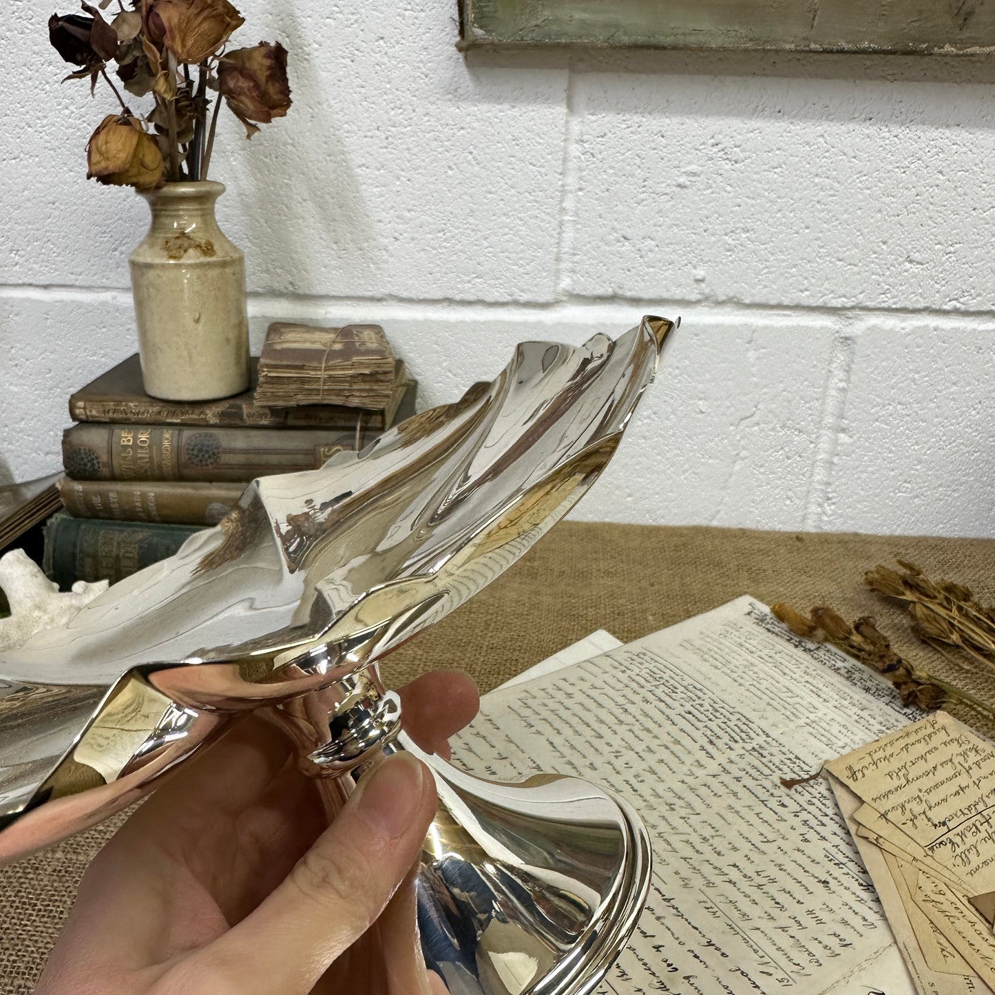 Silver Plated Cake Plate - The Blind Mole