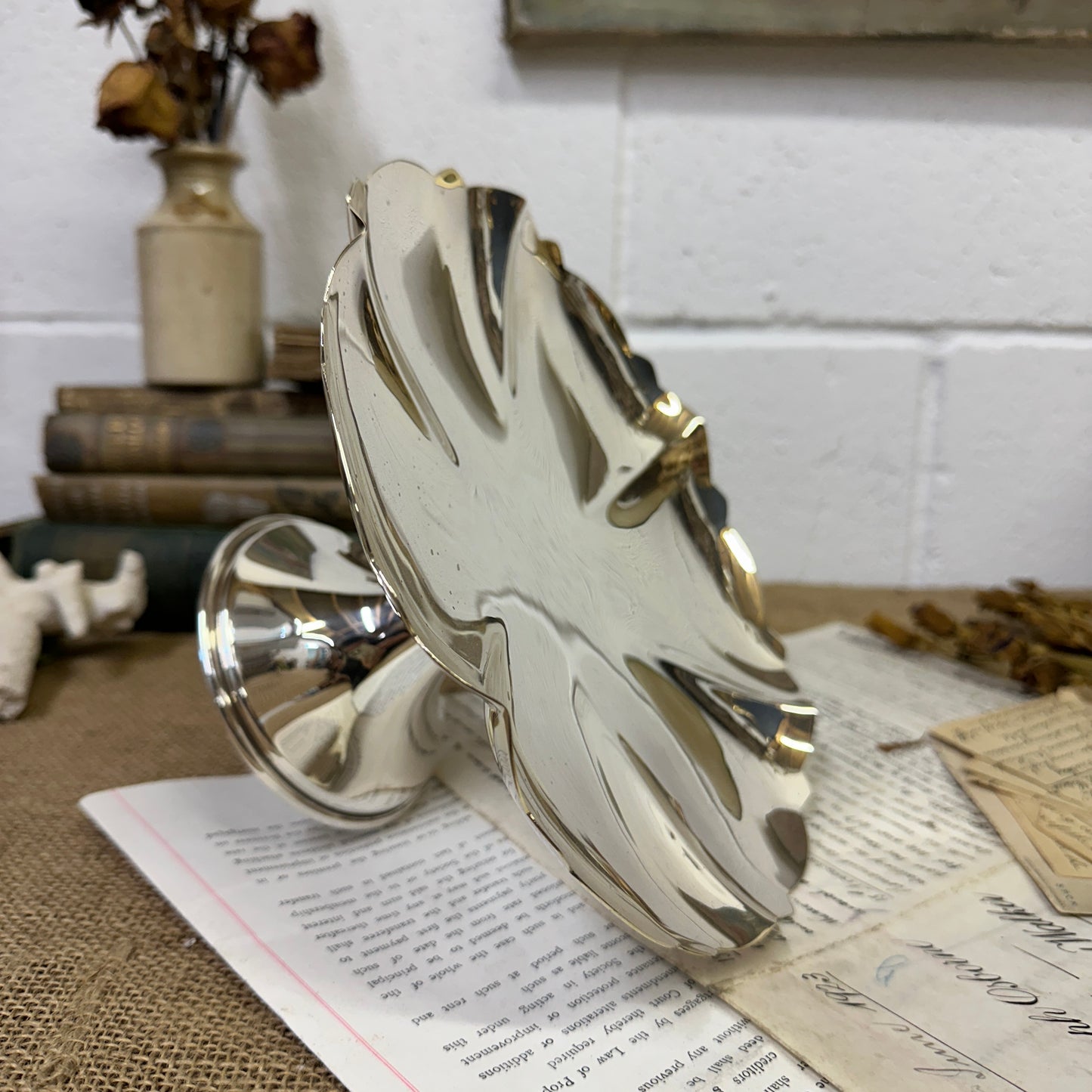 Silver Plated Cake Plate - The Blind Mole