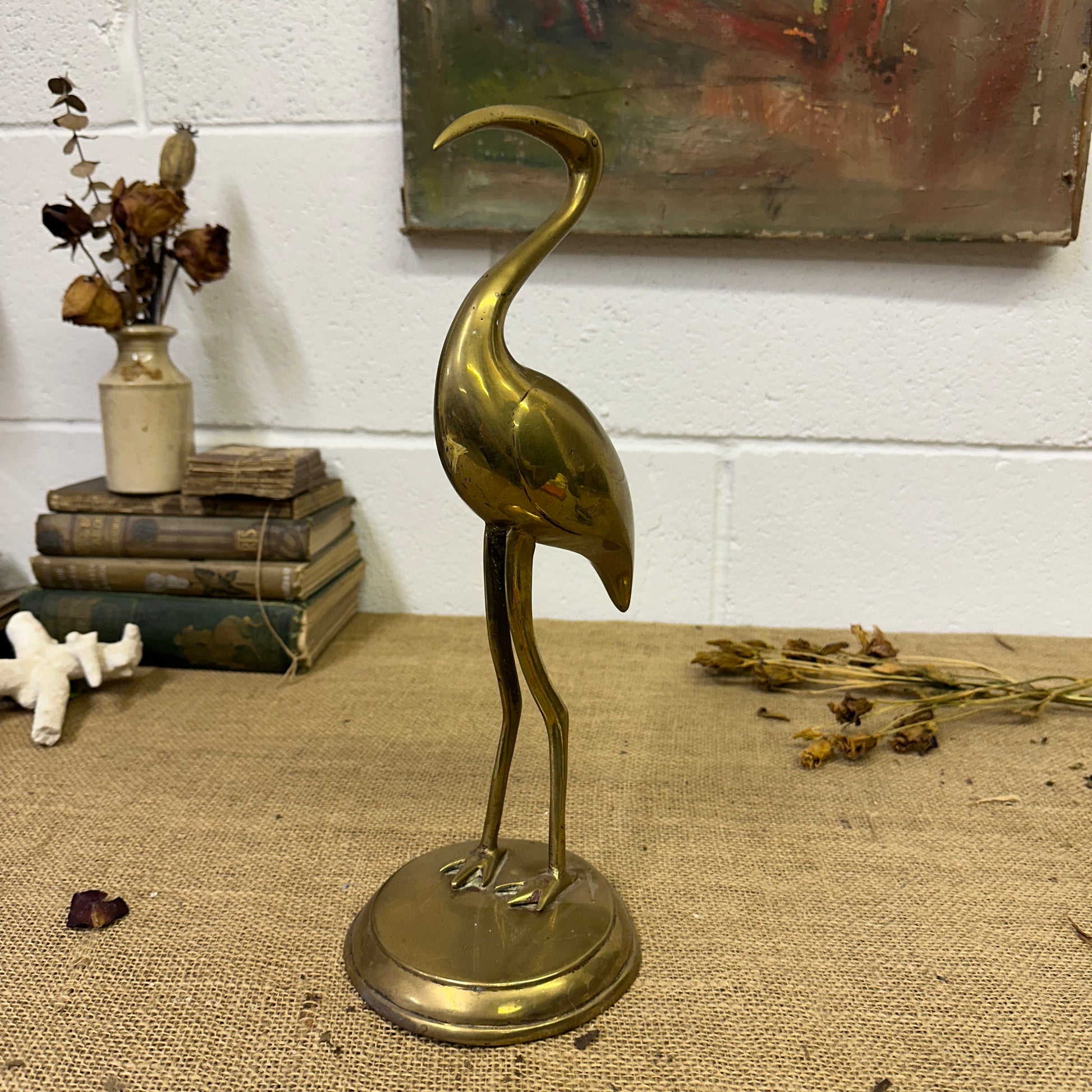 Mid Century Brass Crane - The Blind Mole