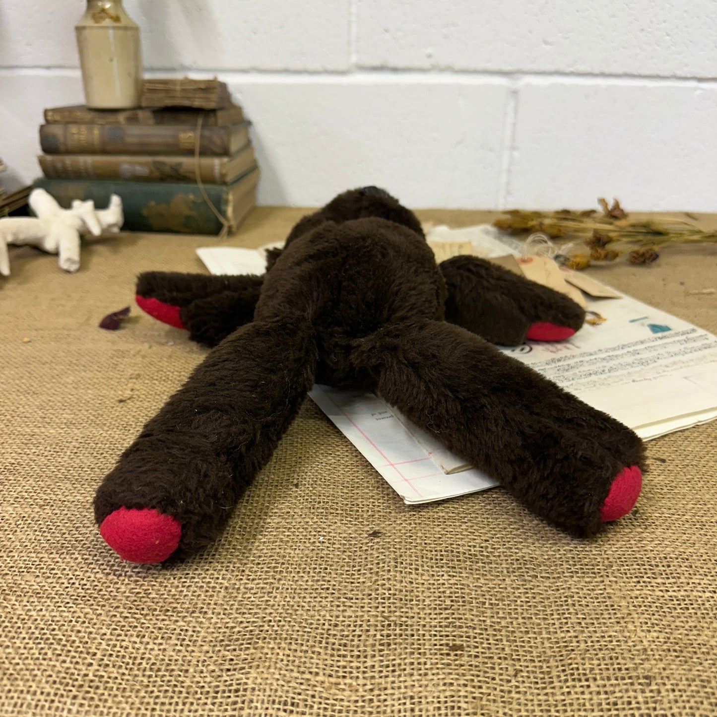 Dark Brown Vintage Teddy Bear - The Blind Mole