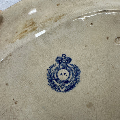 Antique Chinese Willow Serving Platter Crown Pottery