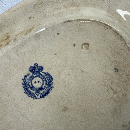 Antique Chinese Willow Serving Platter Crown Pottery