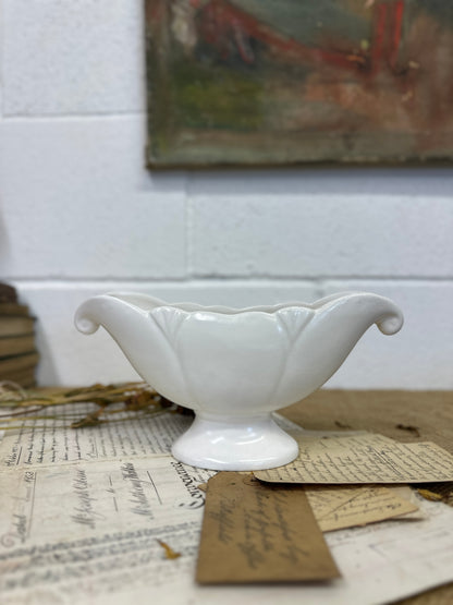 White Fluted Mantle Vase Arthur Wood