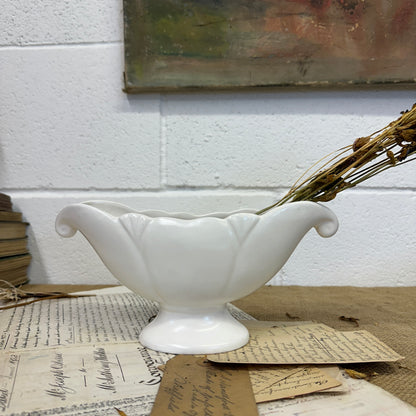 White Fluted Mantle Vase Arthur Wood