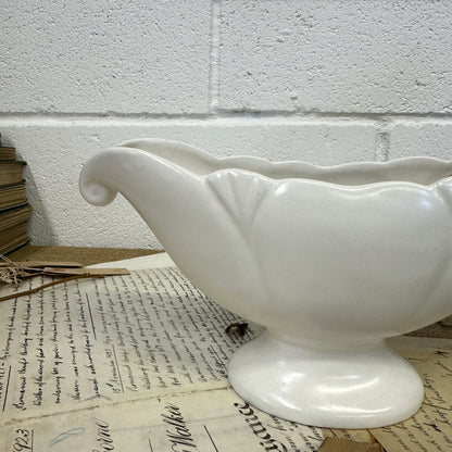 White Fluted Mantle Vase Arthur Wood