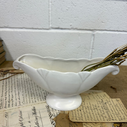 White Fluted Mantle Vase Arthur Wood