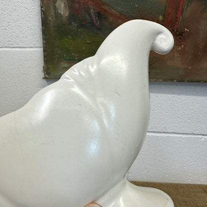 White Fluted Mantle Vase Arthur Wood