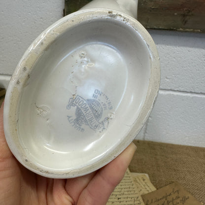 White Fluted Mantle Vase Arthur Wood