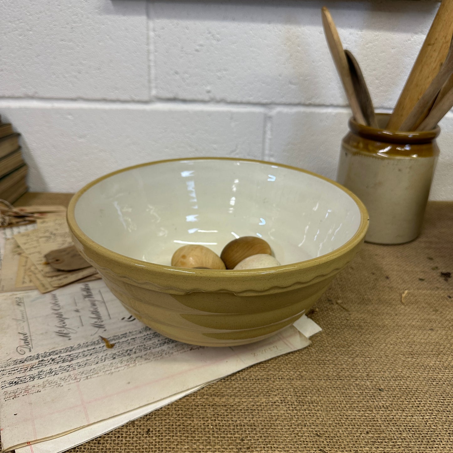 Rustic Stoneware Mixing Bowl