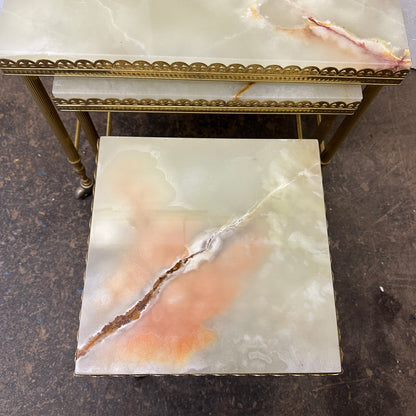 French Onyx & Gold Nest of Tables - The Blind Mole