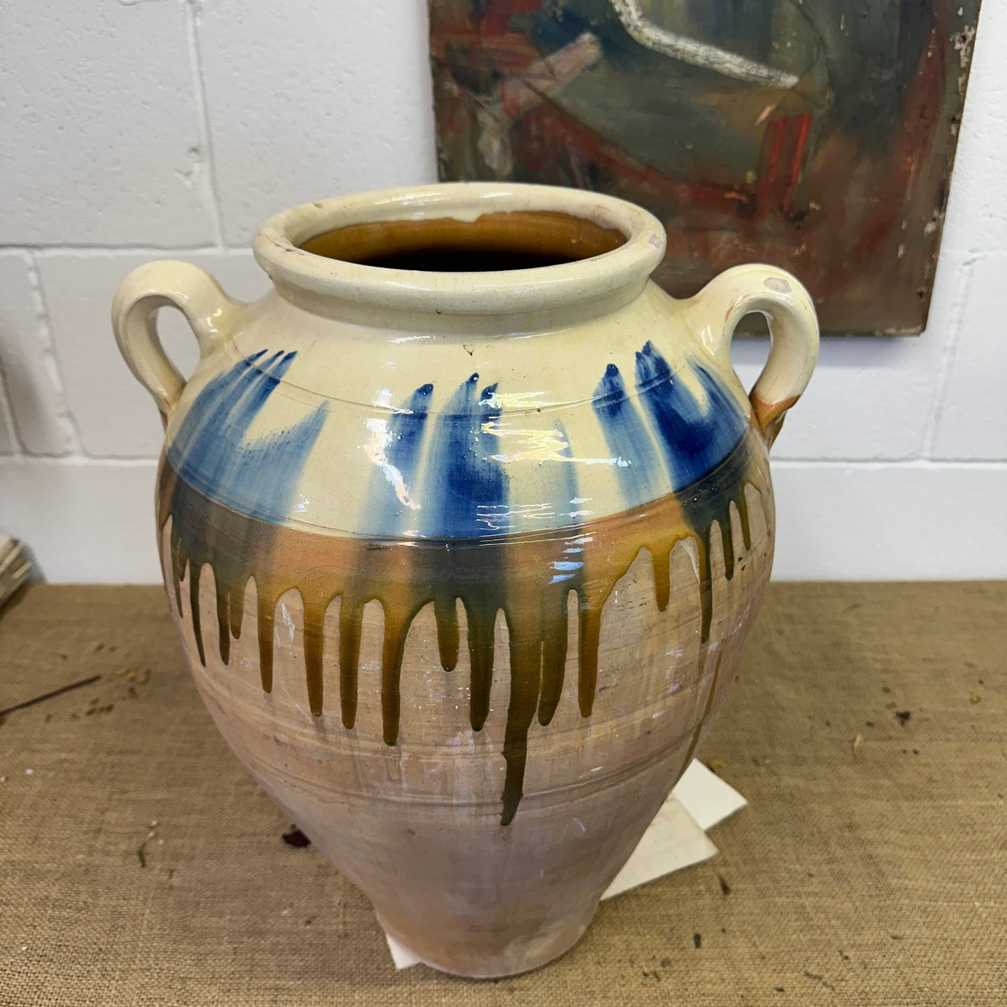 Rustic Mediterranean Olive Oil Amphora Jug