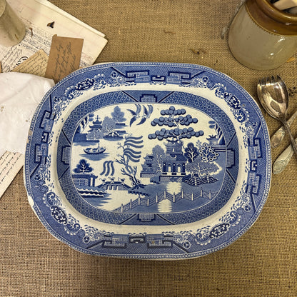 Antique Chinese Willow Serving Platter