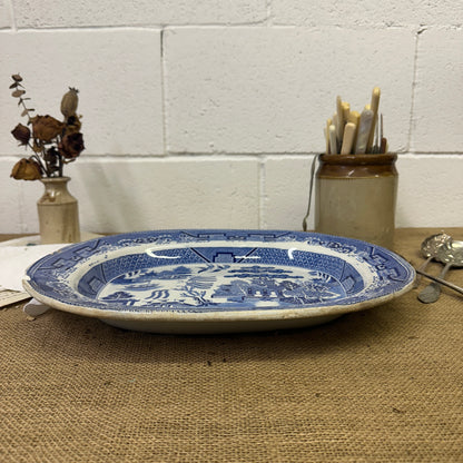 Antique Chinese Willow Serving Platter