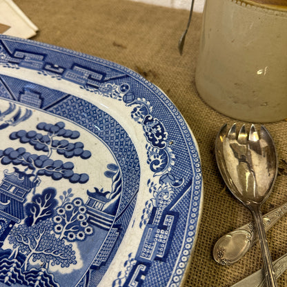 Antique Chinese Willow Serving Platter