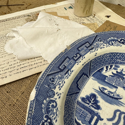 Antique Chinese Willow Serving Platter