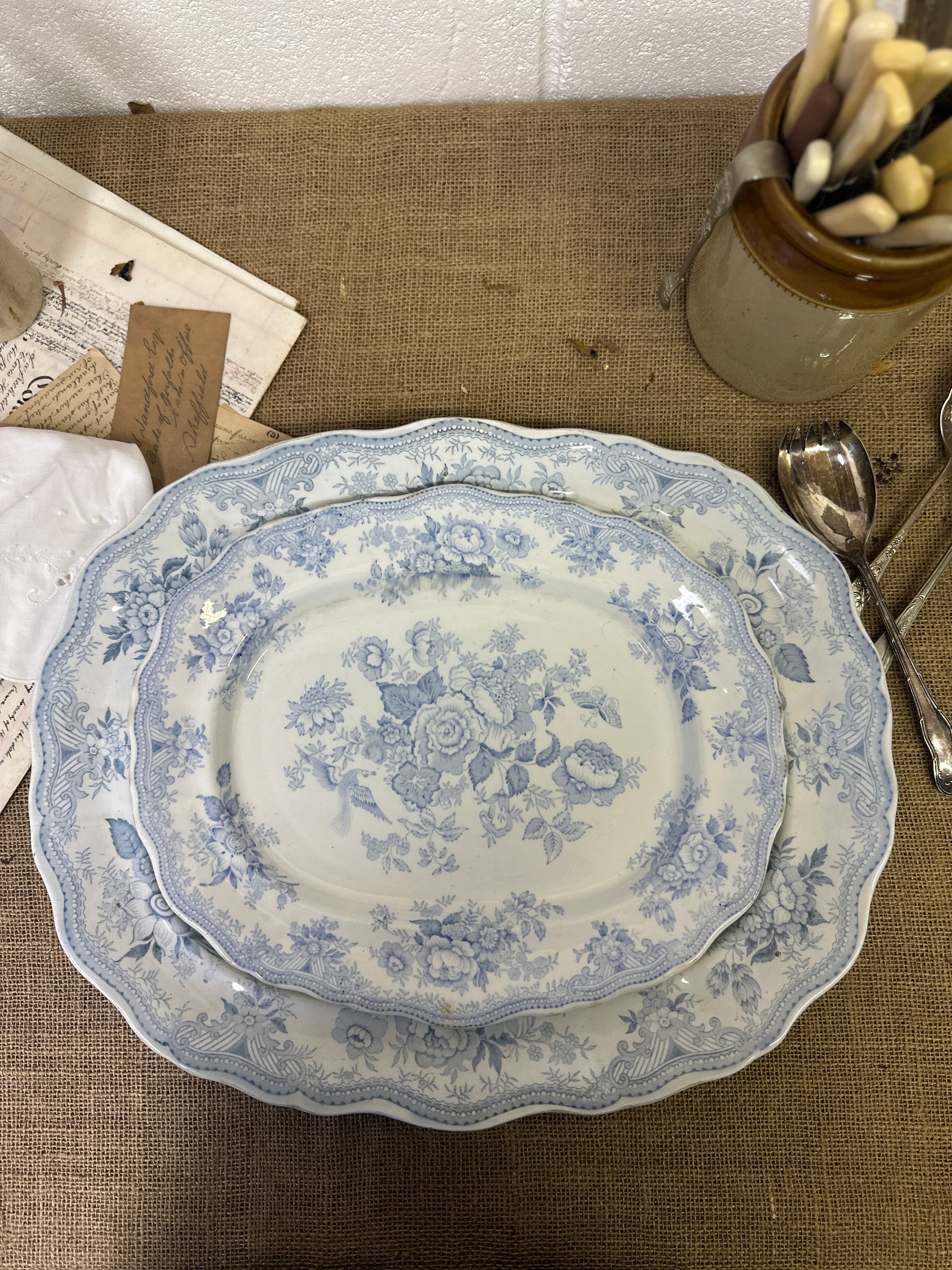 Wedgwood Victorian Serving Platters Asiatic Pheasant - The Blind Mole