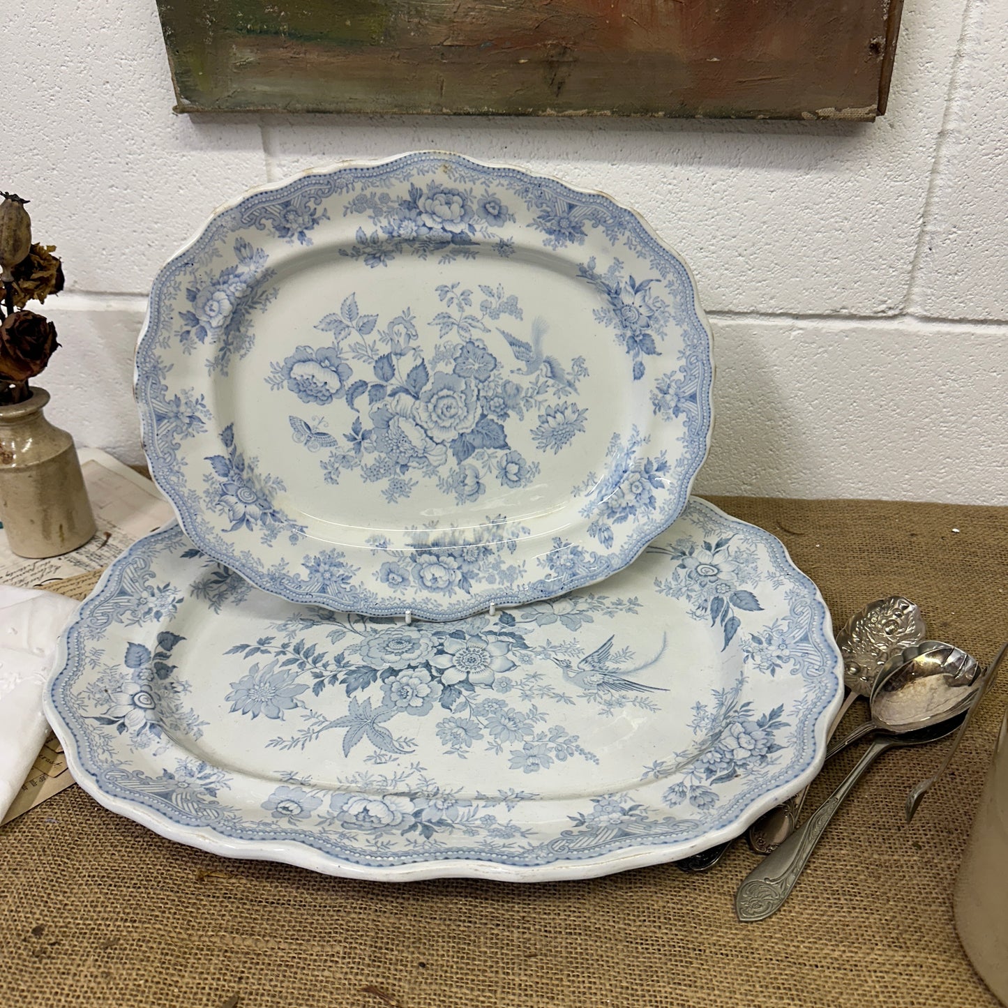 Wedgwood Victorian Serving Platters Asiatic Pheasant - The Blind Mole