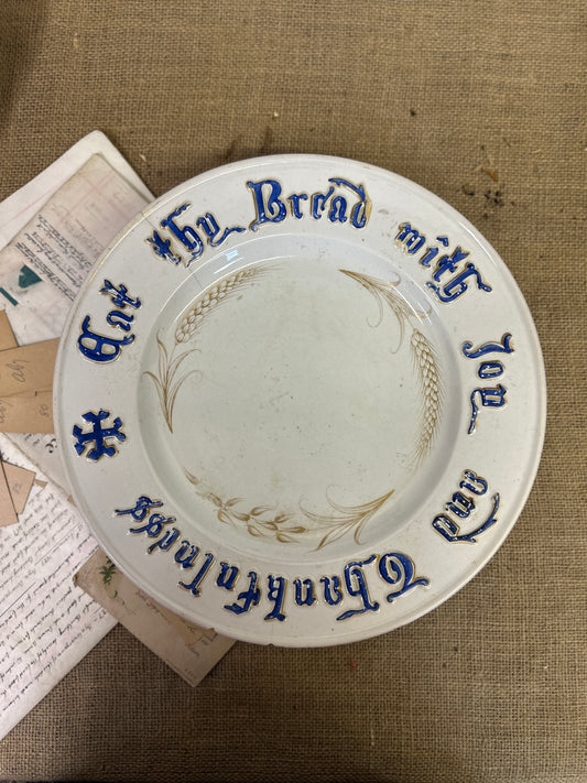 Antique Footed Bread Plate