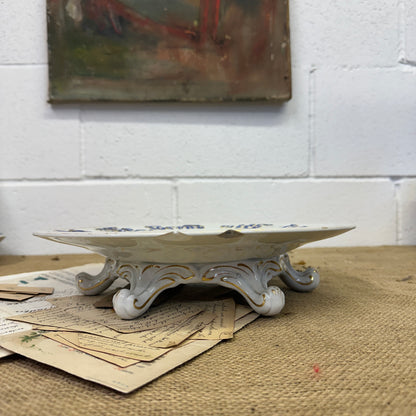 Antique Footed Bread Plate