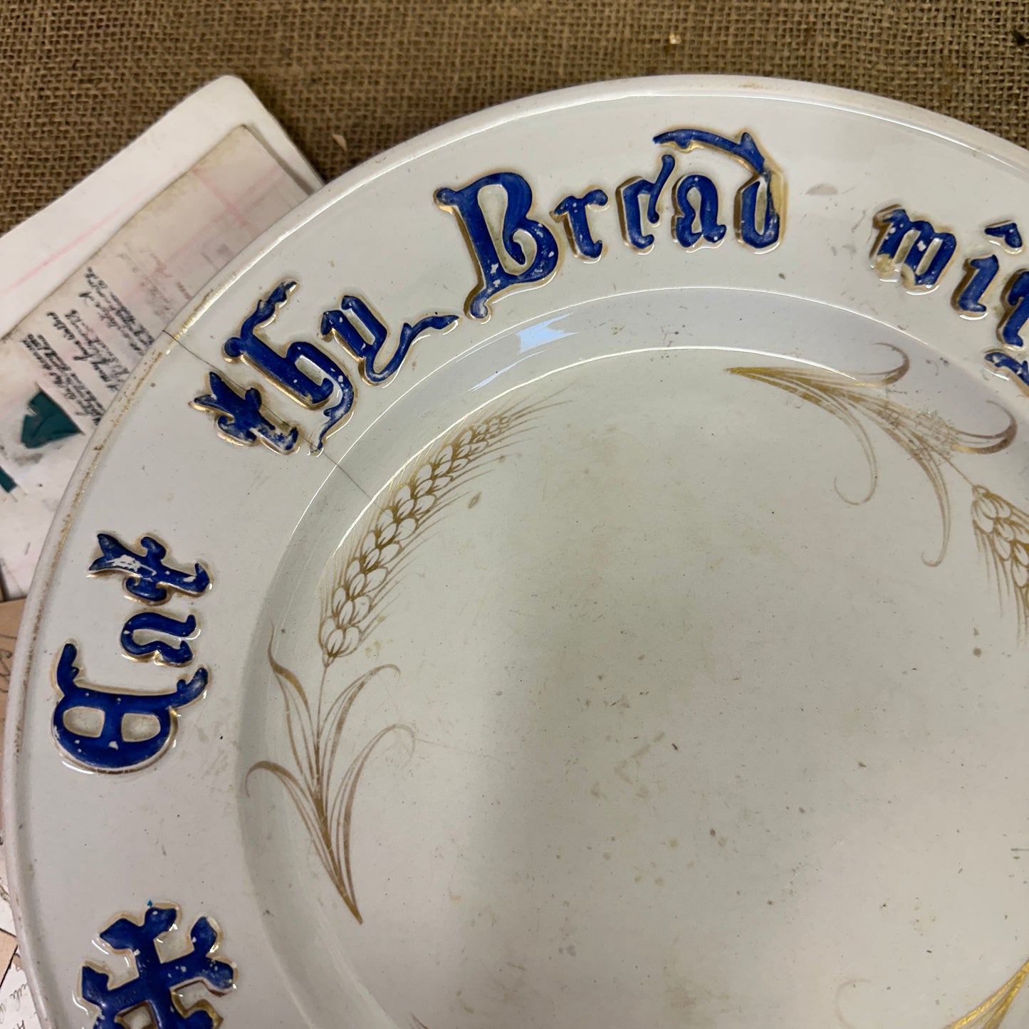 Antique Footed Bread Plate