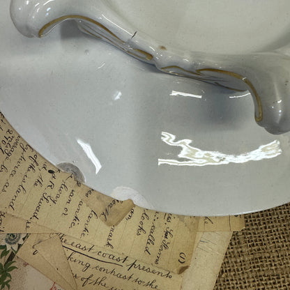 Antique Footed Bread Plate