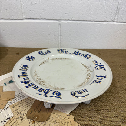 Antique Footed Bread Plate