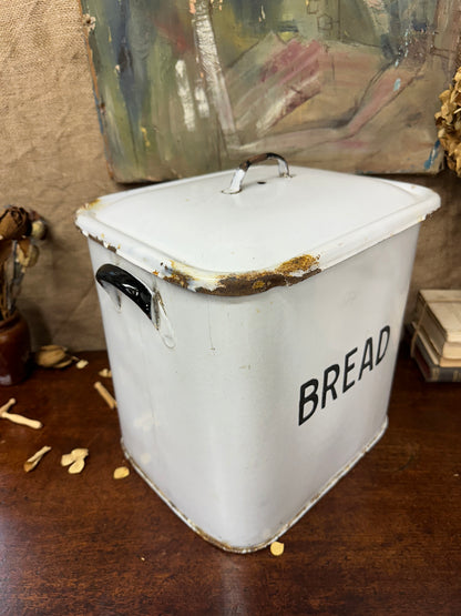 Enamel Vintage Bread Bin