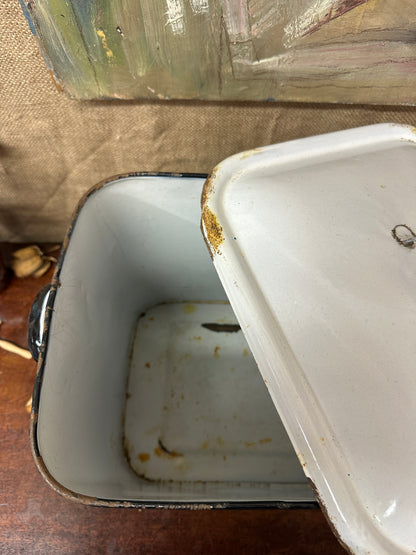 Enamel Vintage Bread Bin