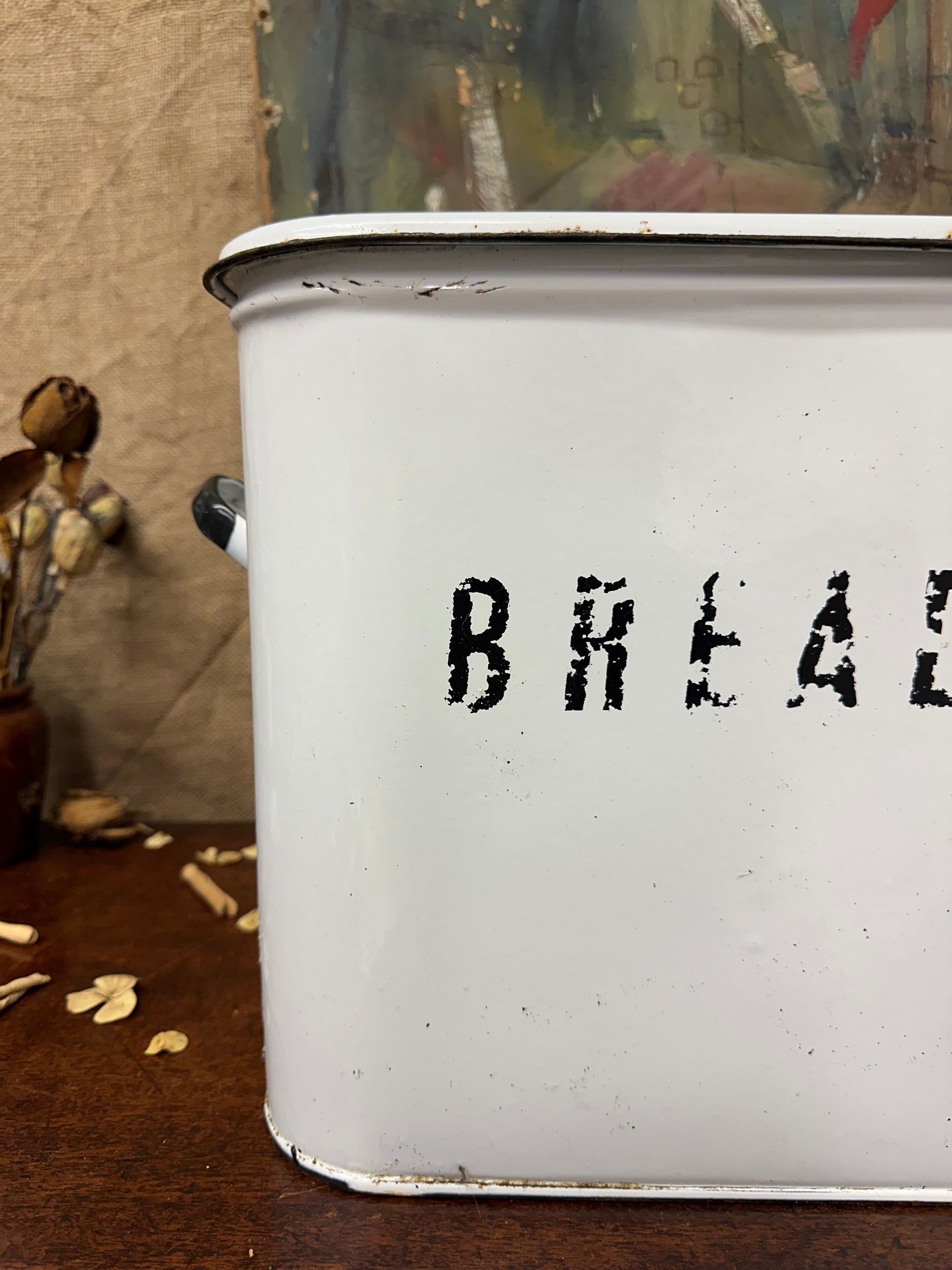 Vintage Enamel Bread Bin The Blind Mole