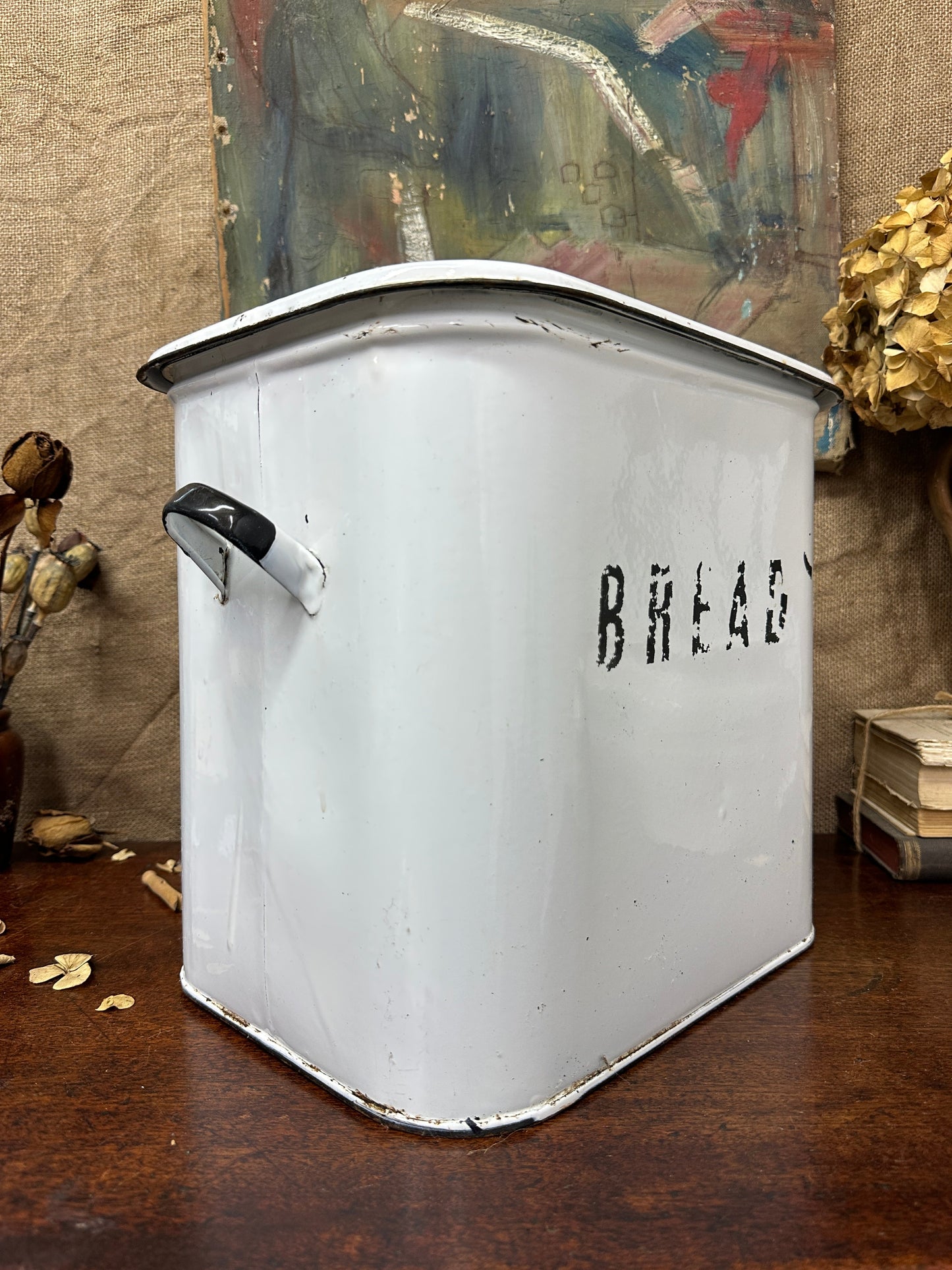 Vintage Enamel Bread Bin The Blind Mole