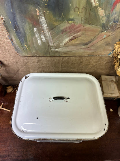 Vintage Enamel Bread Bin The Blind Mole