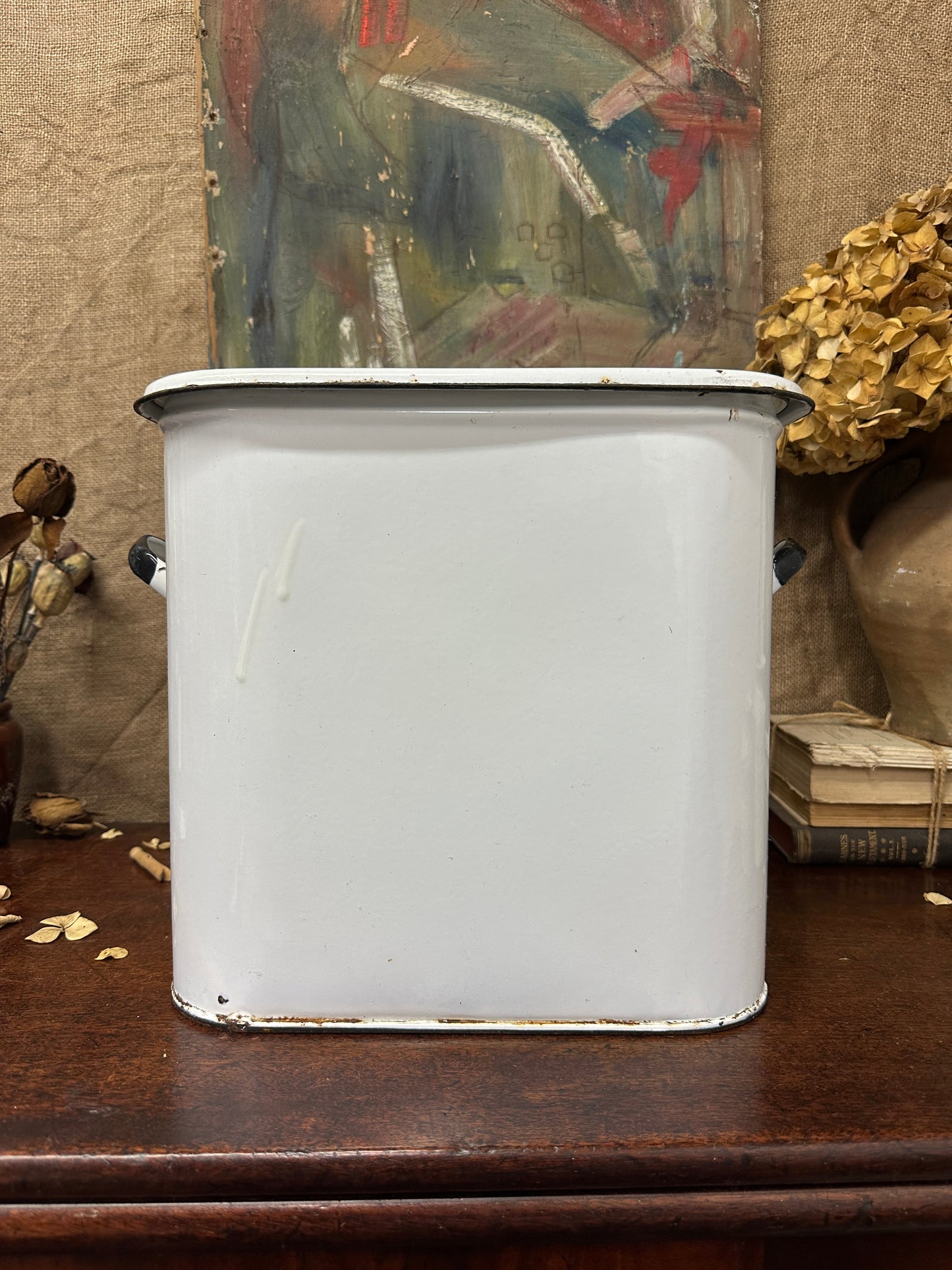 Vintage Enamel Bread Bin The Blind Mole