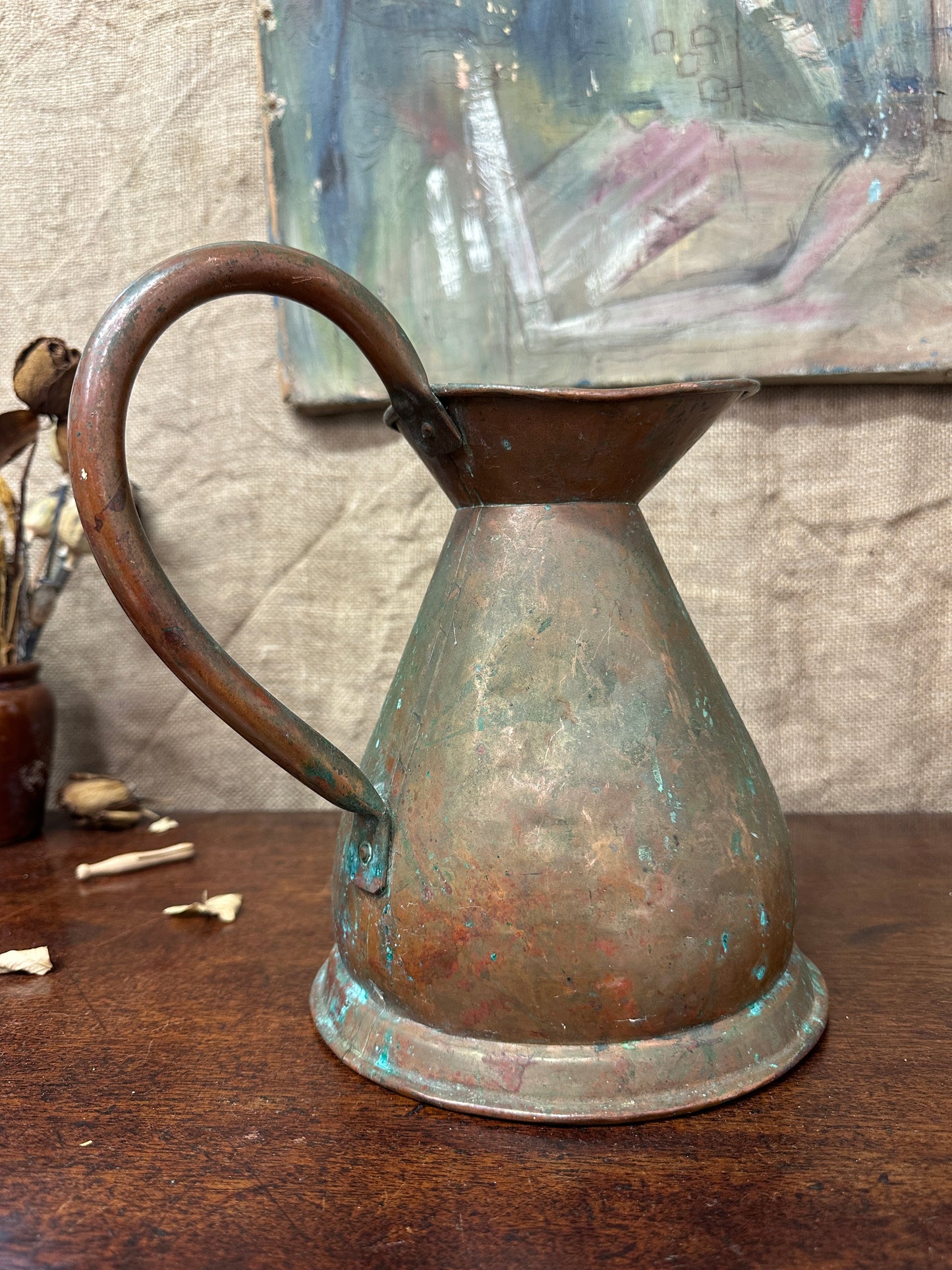 Antique Copper Harvest Jug