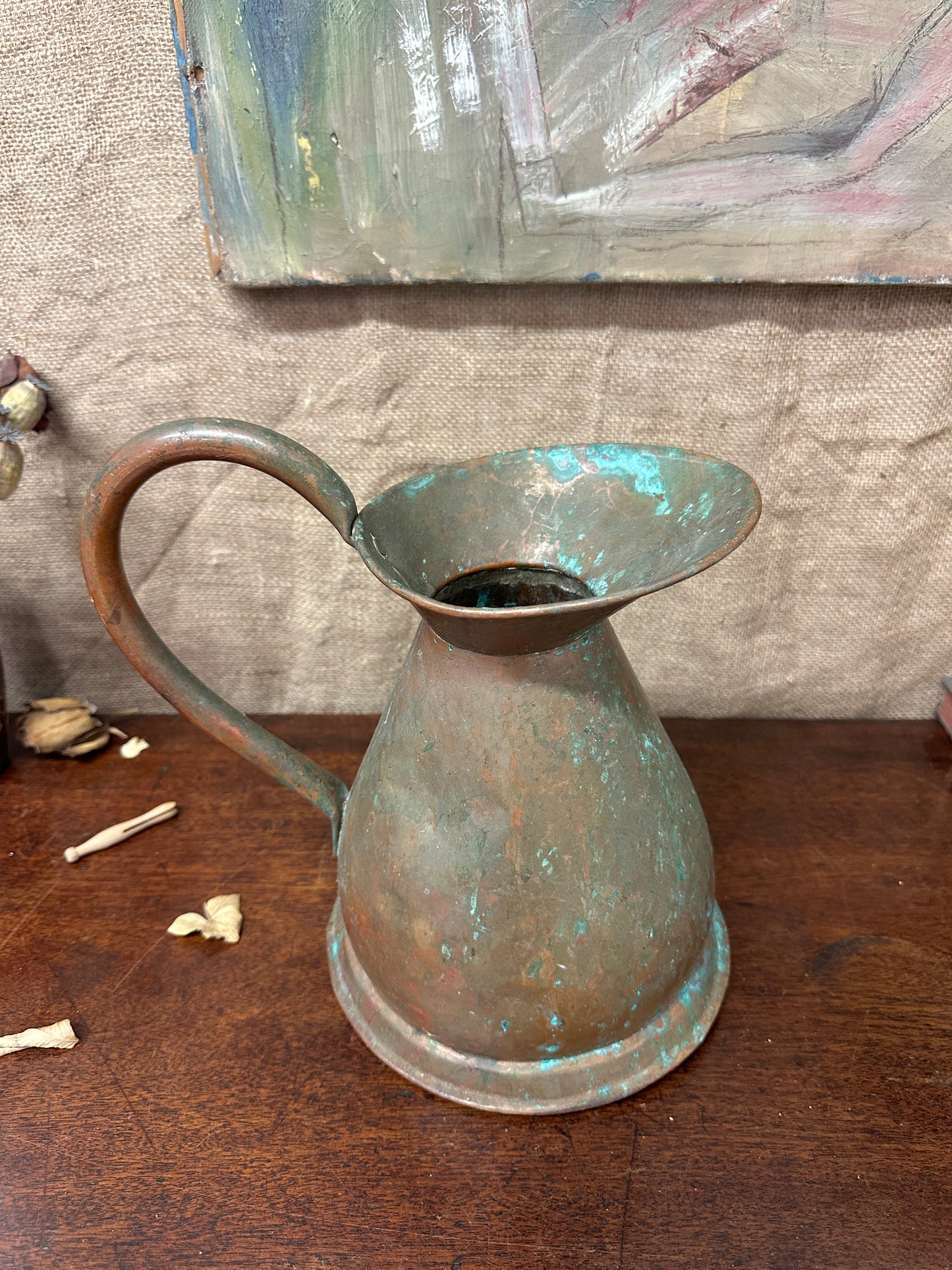 Antique Copper Harvest Jug