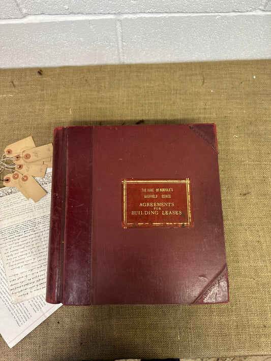 The Duke of Norfolk's Agreements for Building Leases Large Antique Book