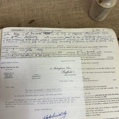 The Duke of Norfolk's Agreements for Building Leases Large Antique Book