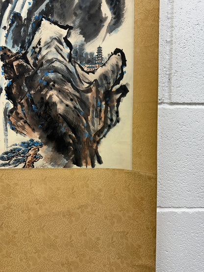 Chinese Ink Wash Hanging Scroll The Blind Mole