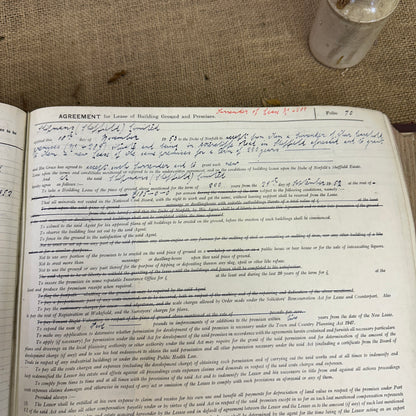 The Duke of Norfolk's Agreements for Building Leases Large Antique Book