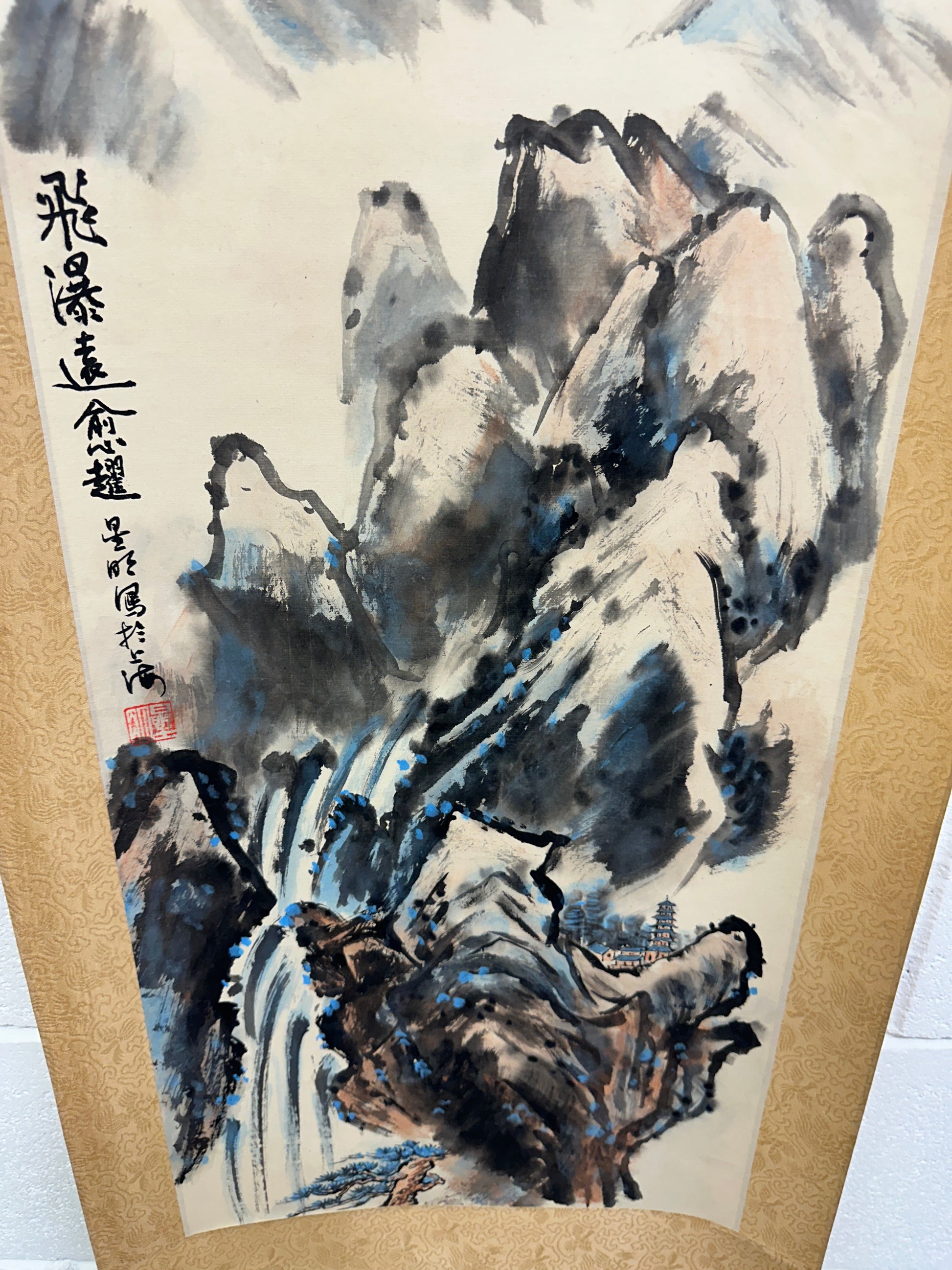 Chinese Ink Wash Hanging Scroll The Blind Mole