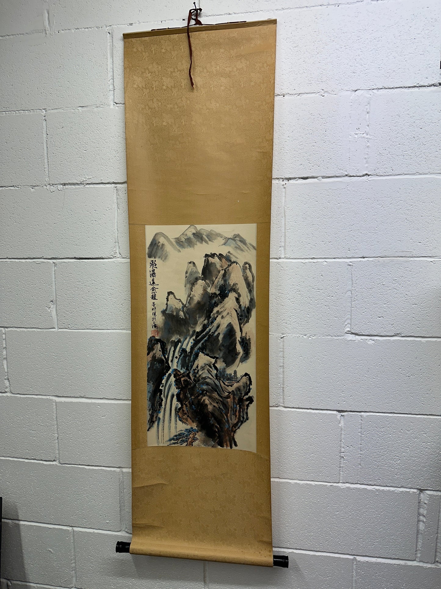 Chinese Ink Wash Hanging Scroll The Blind Mole
