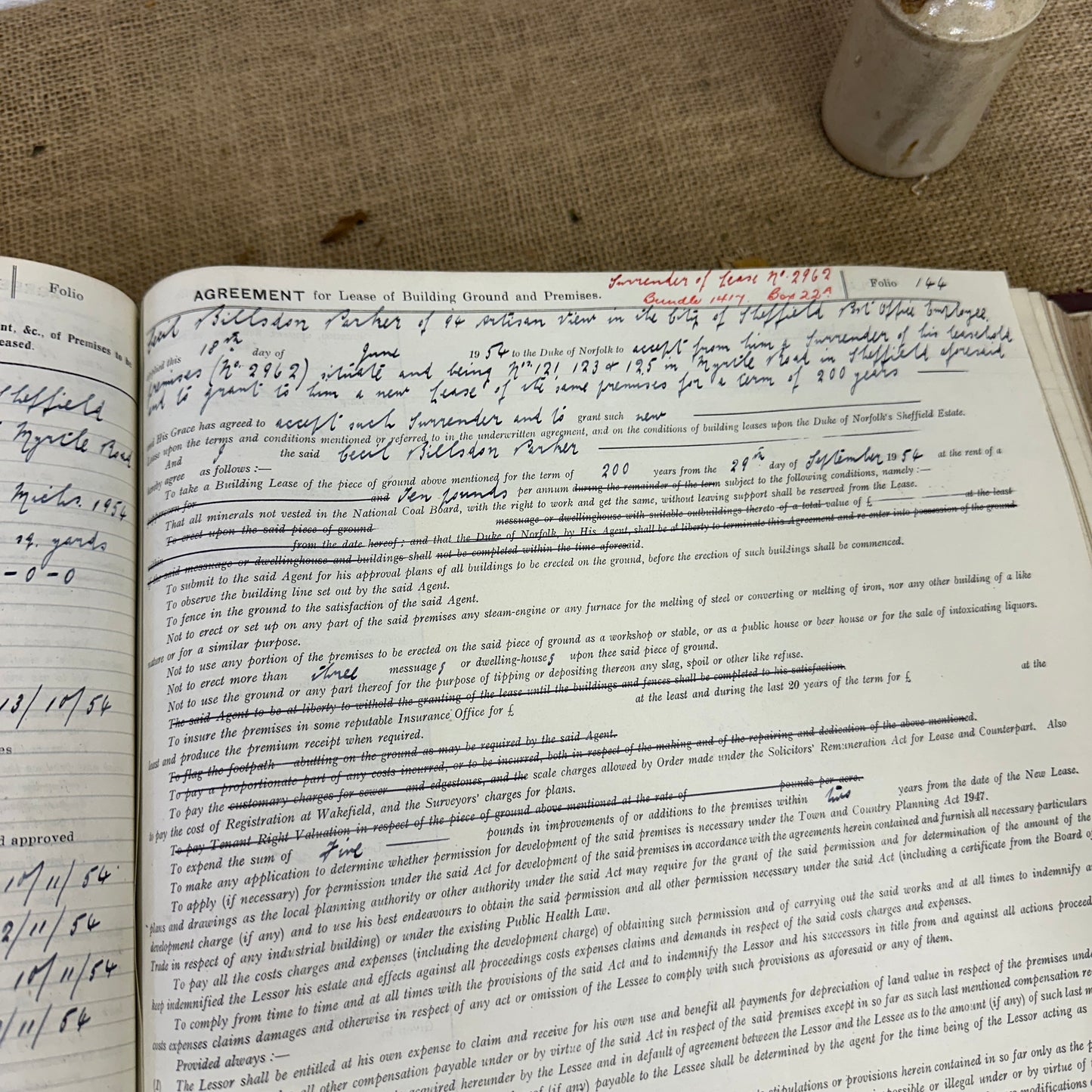 The Duke of Norfolk's Agreements for Building Leases Large Antique Book