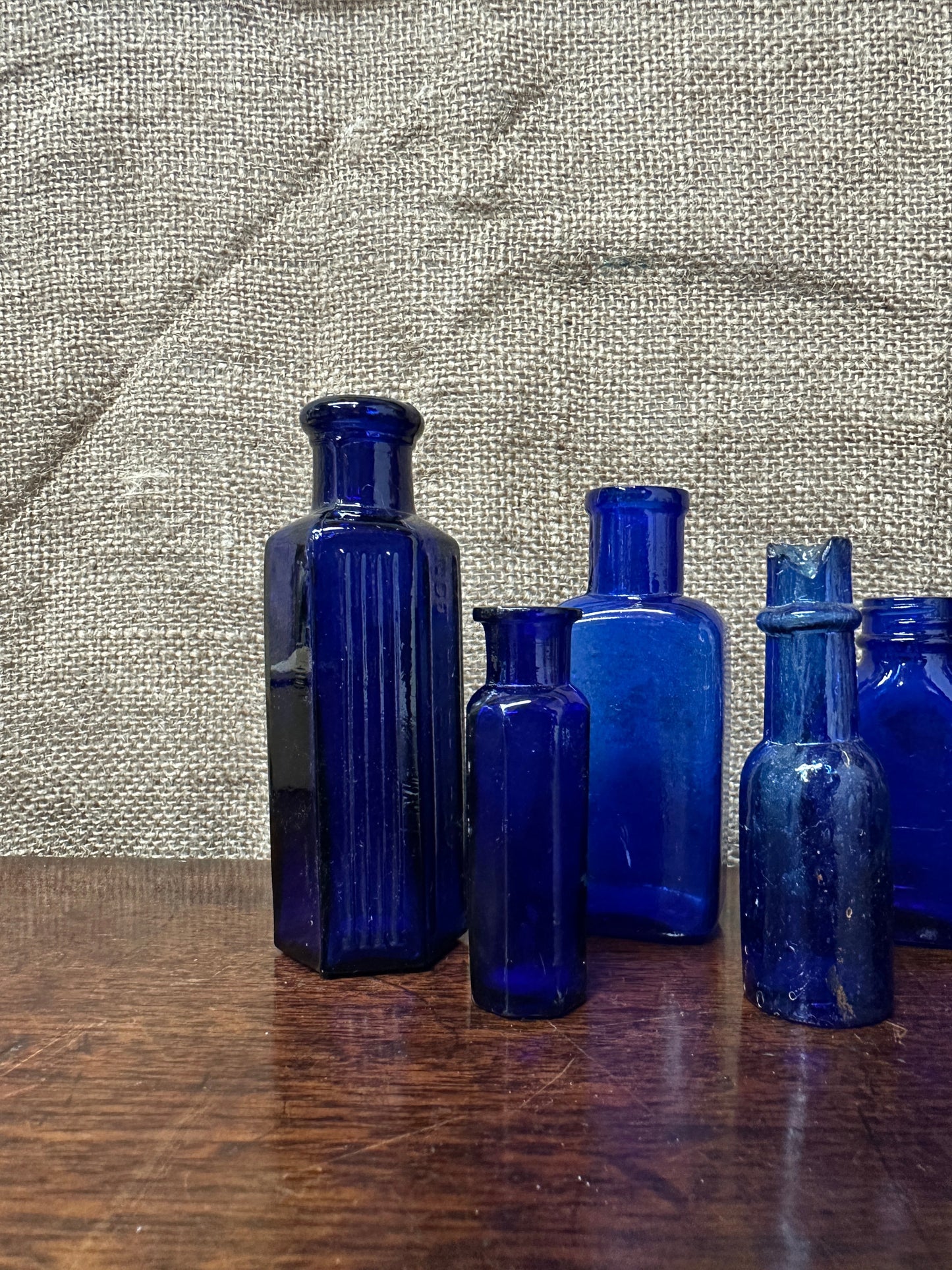 Blue Glass Poison Apothecary Bottles Collection The Blind Mole