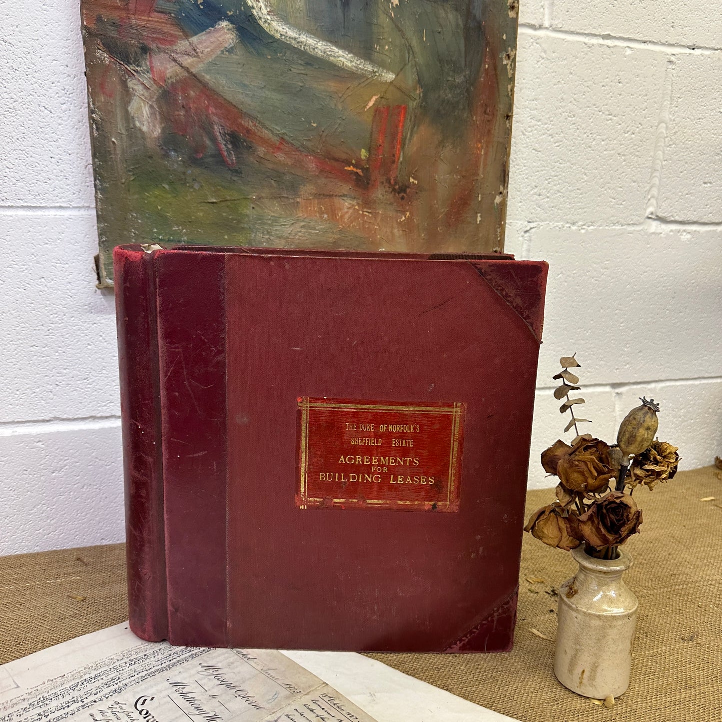 The Duke of Norfolk's Agreements for Building Leases Large Antique Book