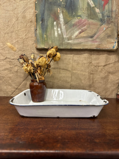 Deep Enamel Roasting Dish Tray