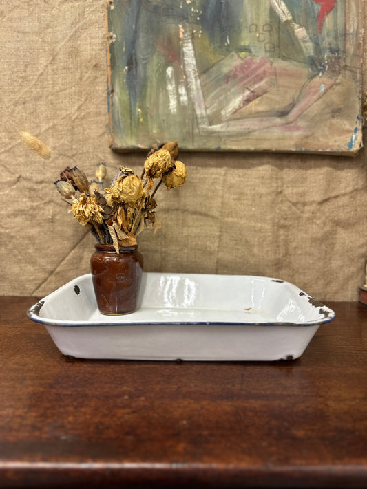 Deep Enamel Roasting Dish Tray
