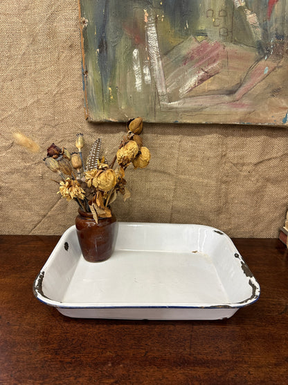 Deep Enamel Roasting Dish Tray