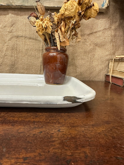 White Enamel Tea Tray