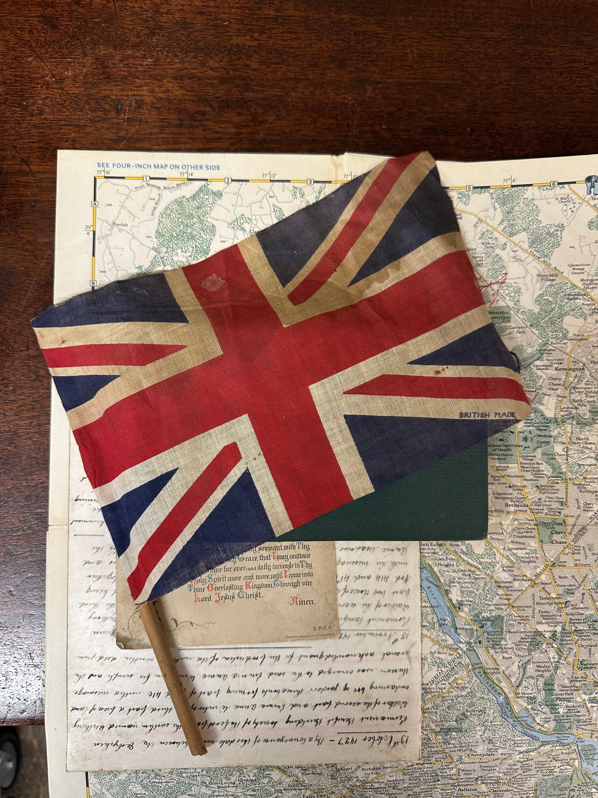 Vintage Small British Flag Union Jack The Blind Mole