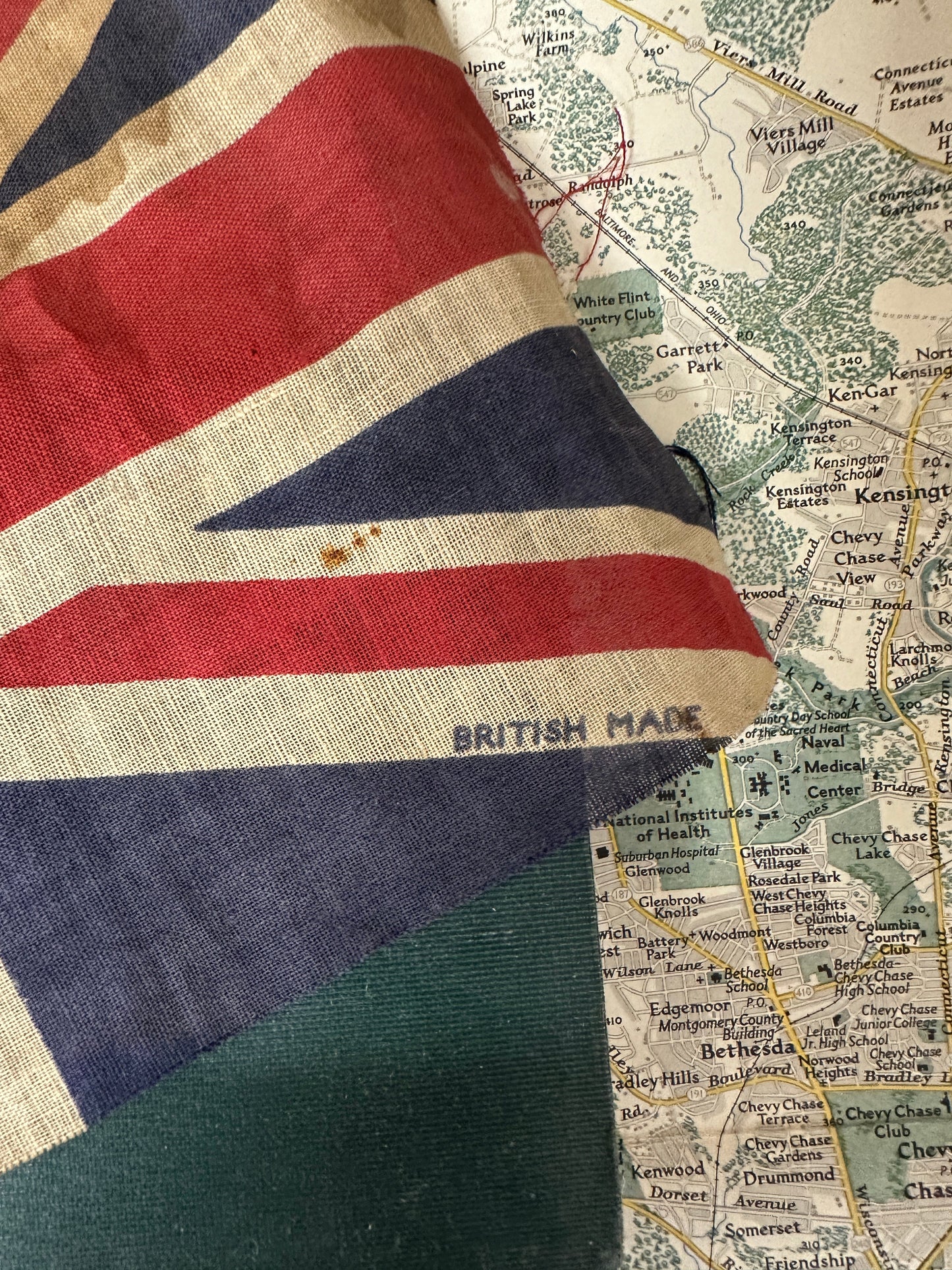 Vintage Small British Flag Union Jack The Blind Mole